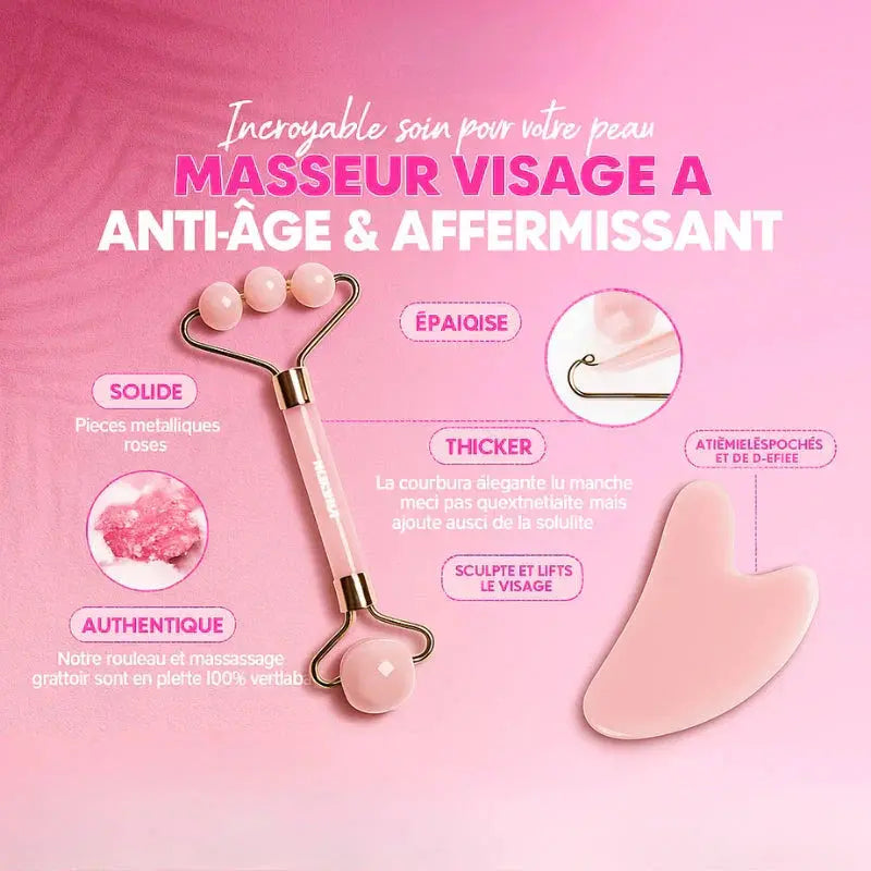 Rouleau de Jade Gua Sha Authentique-Massage Facial Anti-Age|Luxlift - Luxlift